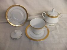 Noritake Legacy Gold - Contemporary vintage fine china white & gold rim - 3A5B #