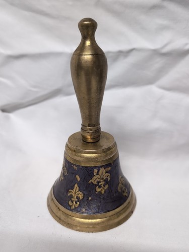 Vintage brass handbell with - vintage,