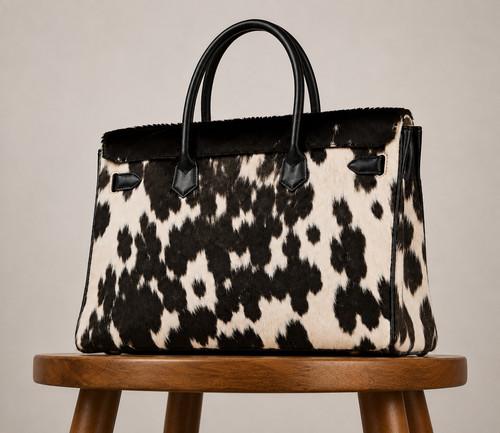 Genuine cowhide leather tote - genuine,