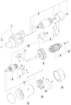 Starter 9mm bore diameter - 10.9mm,
