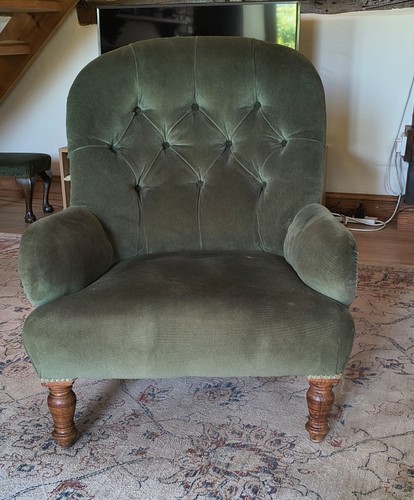 Victorian nursing chair with - chair,