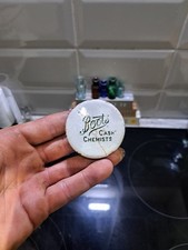 Vintage Boots Cash Chemist Pot Lid Green Ceramic Pot Lid Printed Lids