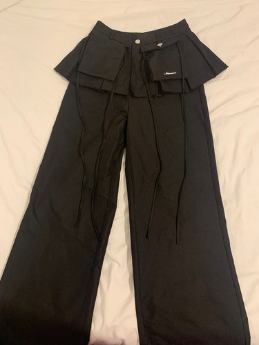 Layered skirt pants - pants, women