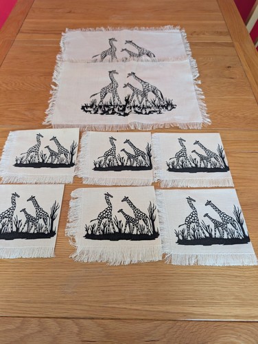 Vintage linen giraffe - vintage,