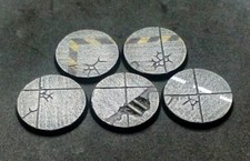 40mm resin bases x5 Concrete