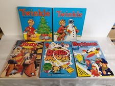 1980s Children’s Annual x5 Twinkle, Jinty, Danger Mouse, Buttons  - Acceptable