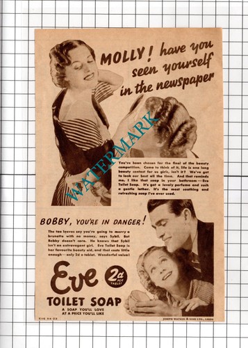 Eve toilet soap advert - eve,