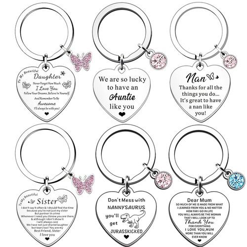 Engraved heart keyring - engraved,