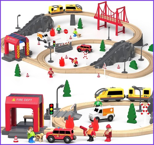 Giant bean wooden train - train, 72