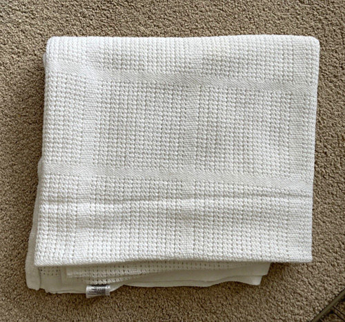 Mothercare white cot blanket - white,
