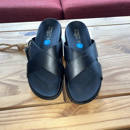 Men black leather slider - men’s,