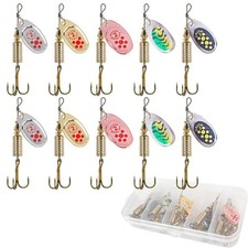 10 MEPPS IMITATION FISHING SPINNERS SIZE 2 FOR TROUT, SALMON,PERCH,PIKE