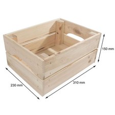 Decorative Wooden Crate / 31x23x15 cm/ Unpainted Vegetable Apple Storage Box