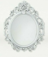 Silver ornate mirror - ornate,
