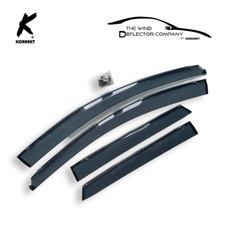 Wind Deflector Set for Toyota Auris | Front and Rear | 2013 - 2018 | Chrome