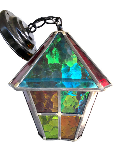 Vintage stained glass porch - vintage,