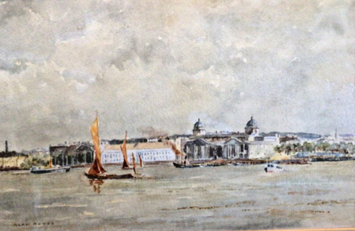 Watercolour old royal naval - watercolour,