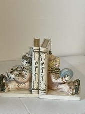 Vtg Clown Bookends Nursery