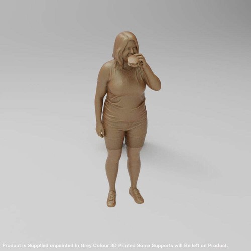Smf4406 lady eating burger - smf4406,