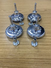 4x Chrome Furniture Glides