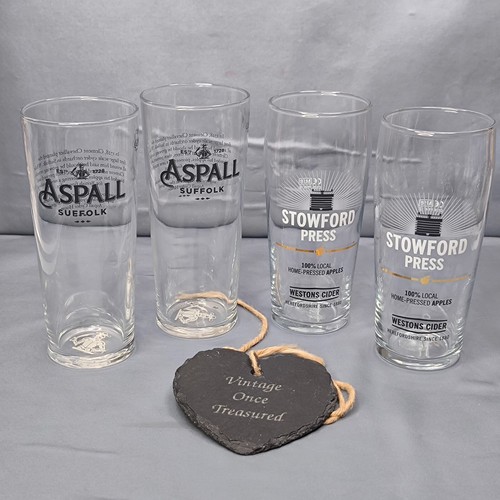 Pint glasses 2 x aspall - 4,