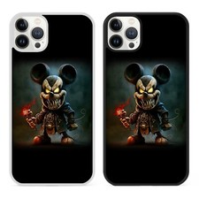 Evil Mouse Phone Case Cover for iPhone XR 12 13 14 Pro Max Scary Horror Art Gift