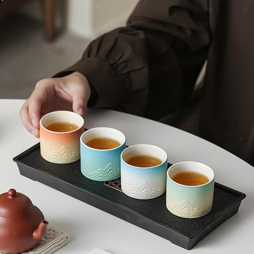 Ceramic teacup set - ceramic, chinese