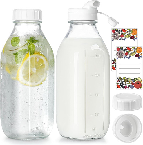 Milk bottle with dispenser - milk,