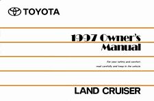 1997 Toyota Land Cruiser Owners Manual User Guide Reference Operator Book