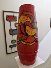 Vintage Poole Pottery Vase Large 16" Mid Century Retro Shape 85 MCM 