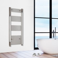 Chrome Towel Rail Radiator Bathroom Designer Towel Rail Heating 1600x400mm