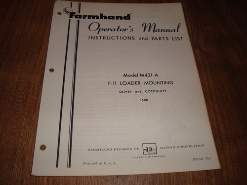 Farmhand model m421 11 - farmhand, m421-a