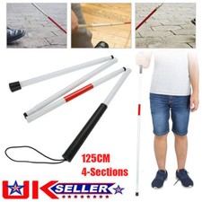 Safety Visually Impaired Walking Stick Aluminium Cane Blind Easy Folding Crutch