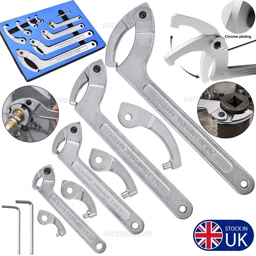 Adjustable pin wrench hook - pin,