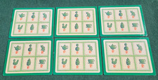 Set Of 6 large Placemats Featuring Topiary figures 30cm x 22.5