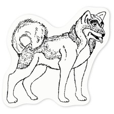 'Japanese Akita' Clear Sticker