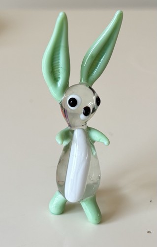 Vintage green rabbit hand - rabbit,
