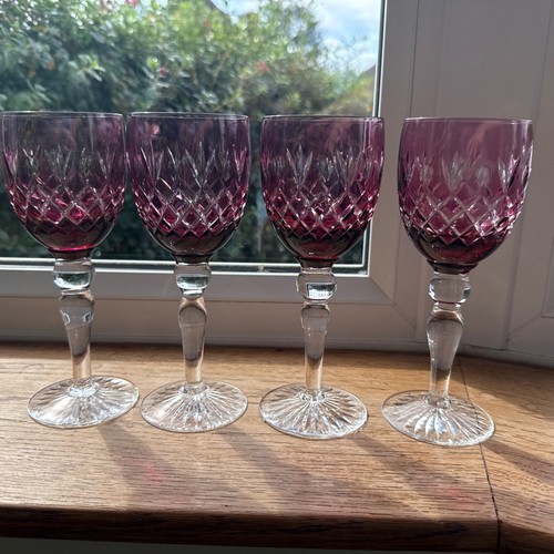 Vintage cranberry glass cut - vintage,