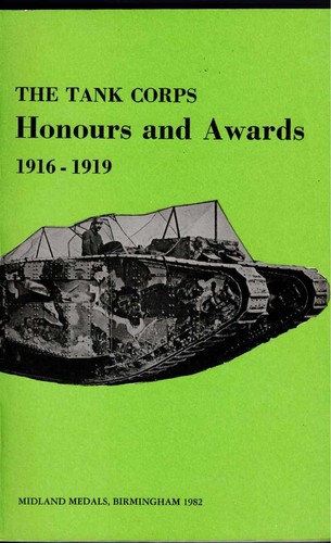 The tank corps honours and - the,