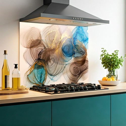 Printed glass kitchen - printed,
