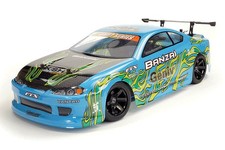 FTX 1:10 Banzai S15 Nissan Silvia Style 4WD RTR RC Nitro Street Drift Car - Blue