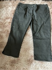 Matalan Ladies Cropped Trousers, Size 20, Dark Green