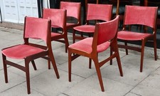 6x 1960/70 vintage Danish Teak Erik Buch Dining Chairs by Oddense Maskinsnedkeri