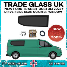 Ford Transit CUSTOM 24+ LWB Driver Side Rear Quarter Window with Kit & U-Trim