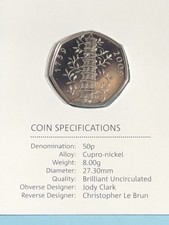 2019 50p fifty - 50p, kew