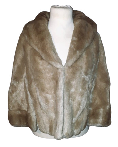 Vintage warm beige 80s - , faux