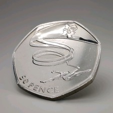  2011 50p Gymnastics Olympic Coin – Circulated–Rare Fifty Pence London Games*C51