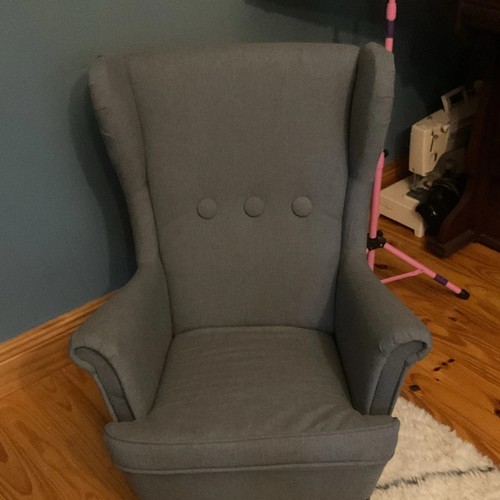 Gray upholstered wingback - gray,