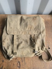 WW2 Webbing Bag / Satchel - Khaki -  Dated 1943