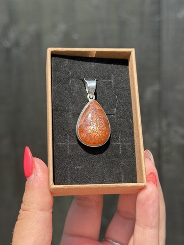 Confetti sunstone s925 pendant - sunstone,